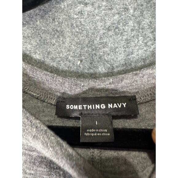 Something Navy Dress Women 1 (Small) Gray Tank Midi Stretch Minimalist Essential - Picture 2 of 7